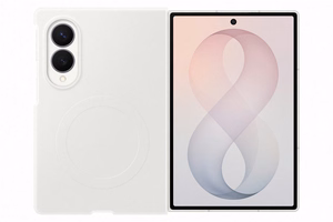 Силиконовый магнитный чехол Samsung Galaxy Z Fold8 с 2 антибликовыми плёнками, кремовый