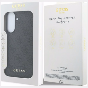 Чёрный чехол Guess HC PU 4G Classic для Samsung Galaxy A37