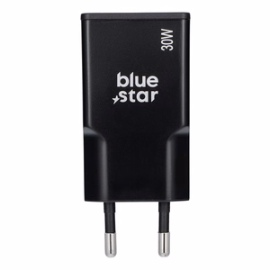 Blue Star Slim GaN TFK-SC-30WCC 30W 2x USB-C QC 4.0 / PD 3A įkroviklis, juodas