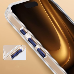 Skaidrus itin plonas magnetinis dėklas telefonui iPhone 14 Pro 6,1" mėlynas