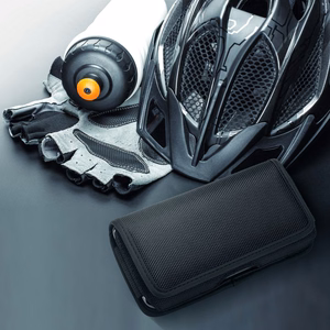 Horizontal Belt Phone Pouch for iPhone 5 / 5s / SE / 5c, Oppo A71, Oxford Model 1, Black