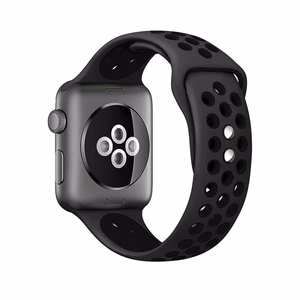 Crong Duo Sport strap for Apple Watch 44 / 45 / 46 / 49 mm, grey and black