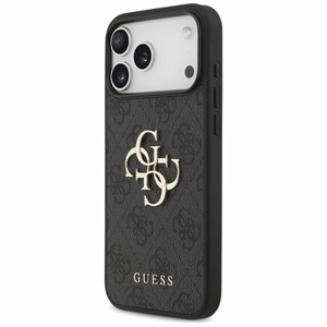 Guess PU 4G Metal Logo case for Apple iPhone 18 Pro Max, Grey