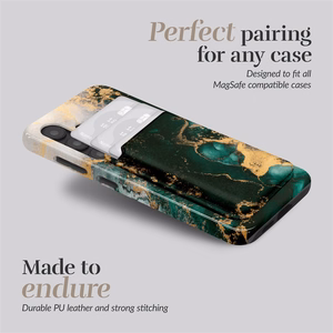 MIO Green Marble Magsafe Case Compatible Card Holder