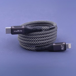 Maxlife MXUC-11 magnetinis kabelis USB-C - Lightning 1,0 m 27W juodas nailonas