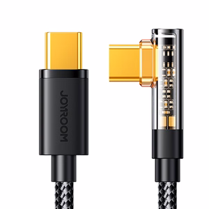 USB кабель Joyroom угловой (S-CC100A6) "USB-C (Type-C) - USB-C (Type-C)" (100W 1.2m) чёрный