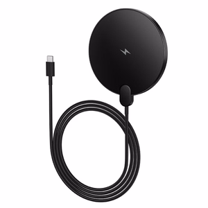 Беспроводное зарядное устройство Hoco 15W с кабелем USB C и цифровым дисплеем CW62 чёрное