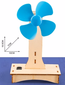 Wooden Assembly Kit Electric Fan, STEM Educational Toy