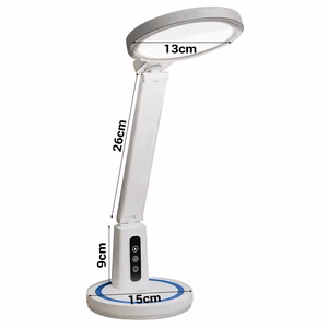 Desktop lamp LED DL-02 wireless with digitial clock white