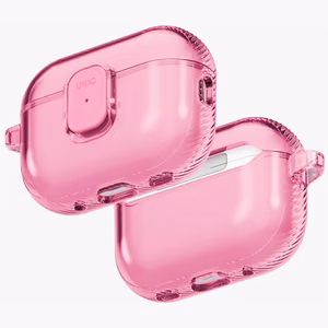 Uniq Glase Pro deklas AirPods Pro 3 Lock deklas - skaidrus rozinis