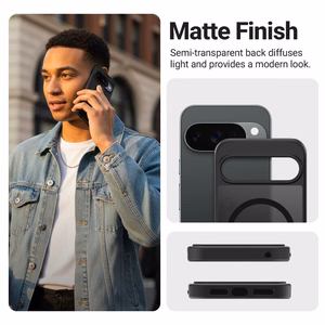 Crong Hybrid Matte Magnetic MagSafe case for Google Pixel 9, black