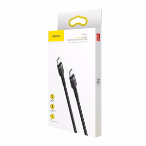 USB кабель Baseus Cafule PD60W Type-C 2.0m серо-чёрный CATKLF-HG1