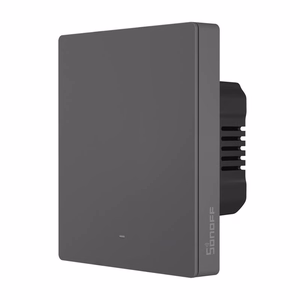Умный WiFi настенный выключатель SONOFF M5-1C-80 (1-канальный, для рамки, графит)