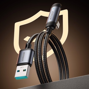 Joyroom S-A56 EnjoyX Series 90° Кабель USB-A - USB-C 3A 1.2м - чёрный