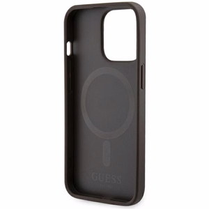 Guess GUHMP13LP4RPSW iPhone 13 Pro / 13 6.1" rudas/rudas kietas dėklas 4G Printed Stripes MagSafe