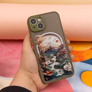 Itin madingas dėklas telefonui iPhone 14 6,1 - žalias