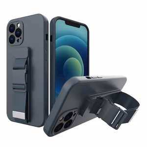 Gelinis dėklas telefonui Samsung Galaxy A22 5G mėlynas su kaklo dirželiu