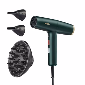 BaByliss Air Power Pro D6555DE – 1700 W joninis plaukų džiovintuvas, žalias / aukso spalvos