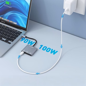 Wozinsky WHCH-01 USB-C PD 100W HDMI 4K@30Hz USB-A 10Gbps хаб - серый