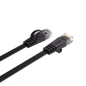 Orico PUG-C7B CAT7 10Gbps RJ45 Ethernet tinklo kabelis internetinis LAN plokščias 5m - juodas