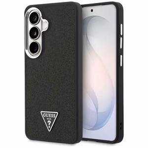 Guess case for Samsung S26 GUHMS26SPFGTSCMK (Fixed Glitter Triangle MagSafe) black
