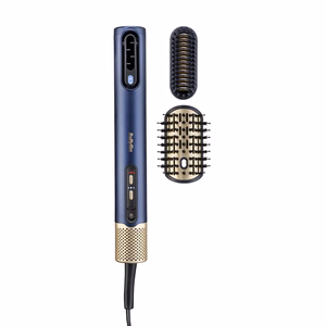 BaByliss AS6550E – 1500 W joninis karšto oro plaukų formavimo šepetys, 3 temperatūros lygiai, mėlynas / aukso spalvos