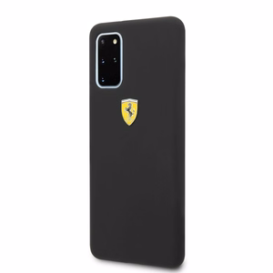 Ferrari kietasis dėklas FESSIHCS67BK S20+ G985 juodas/juodas silikonas