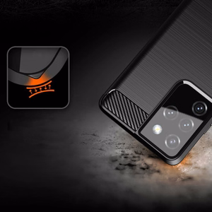 Carbon Case гибкий TPU чехол для Samsung Galaxy S21 Ultra 5G синий