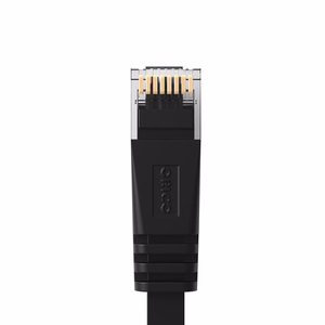 Orico PUG-C7B CAT7 10Gbps RJ45 Ethernet tinklo kabelis internetinis LAN plokščias 5m - juodas