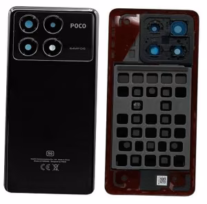 Back cover for Xiaomi Poco X6 Pro 5G black original (service pack)