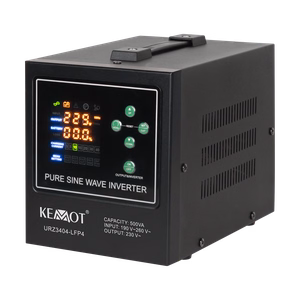 KEMOT PROsinus-500-LFP4 backup power supply, pure sine wave inverter with charging, 12 V / 230 V, 500 VA / 300 W