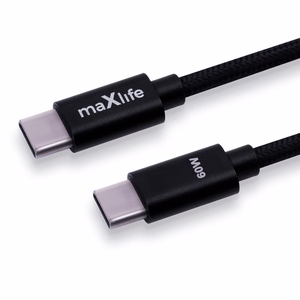 Maxlife MXUC-12 Кабель USB-C - USB-C 1,0 m 60W чёрный