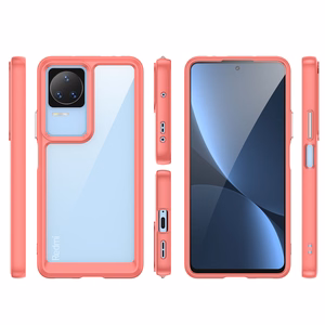 Чехол Outer Space для Xiaomi Poco F4 5G с гибкой рамкой красный