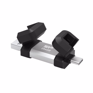 Silicon Power SP256GBUC3C51V1S USB atmintinė 256 GB USB Type-A / USB Type-C 3.2 Gen 1 (3.1 Gen 1) juoda, sidabrinė