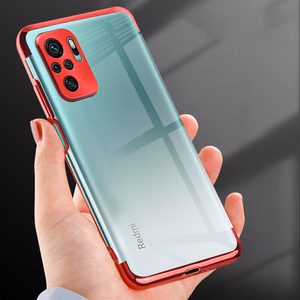 Clear Color Case Gel TPU elektroplokštės rėmo dangtelis Xiaomi Redmi Note 10 5G / Poco M3 Pro mėlynas