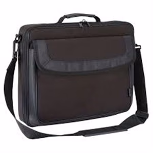 Targus Classic Clamshell laptop briefcase for devices up to 15.6 inches, with shoulder strap, black