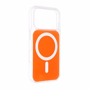 Чехол Samsung S26 ULTRA Clear Fusion Mag Cover совместимый с MagSafe hermes оранжевый