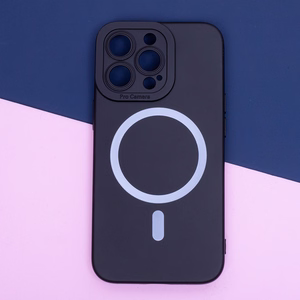 Silicon Mag dėklas for iPhone 16 Plus 6,7" juodas