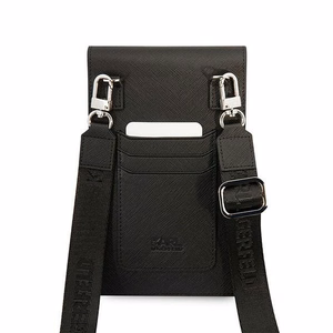 KARL LAGERFELD universali mobiliojo telefono krepšys (Embossed RSG) juodas