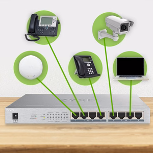 Zyxel GS1008HP Ne-valdomas Gigabit Ethernet (10/100/1000) Maitinimas per Eternetą (PoE) Pilka