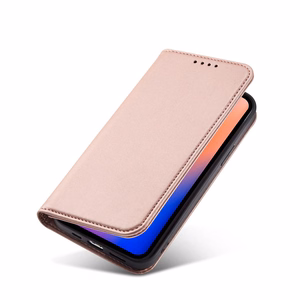 Magnetinis dėklas kortelėms iPhone 12 Pro dėklas kortelių piniginė kortelių stovas rožinis