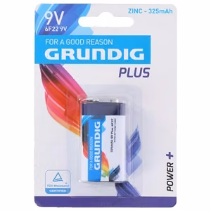 Grundig 6F22 9 V cinko baterija, 325 mAh