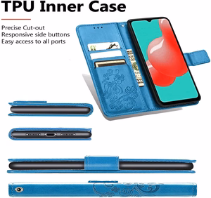 Чехол Flower Book Samsung A145 A14 4G A146 A14 5G синий