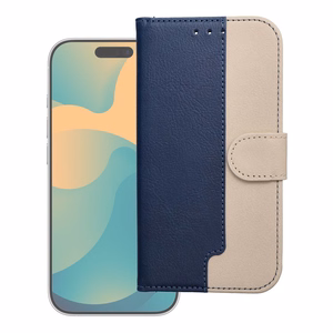 Чехол-книжка для iPhone 17 / 18 Split Book темно-синий и кремовый