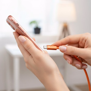 Кабель USB-C — USB-C Forcell F-Energy QC4.0 PD 5A 100W Cafule Flat 1,2 м CCFN23 оранжевый