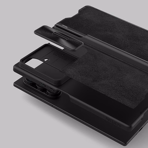Nillkin Qin Pro dėklas Samsung Galaxy Z Fold 7 su S Pen Space - juodas