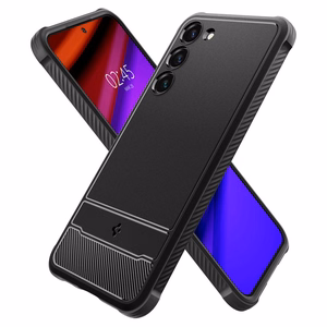 Чехол Spigen Rugged Armor для Samsung Galaxy S23 — матовый чёрный