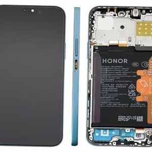 Originalus Huawei Honor 200 Lite / X8b LCD ekrano ir jutiklinio skydelio modulis su rėmeliu ir akumuliatoriumi, žydras Cyan Lake (gamintojo serviso pakuotė)