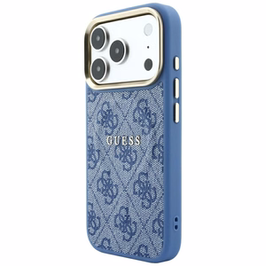 Чехол Guess Embossed 4G Classic MagSafe для iPhone 17 Pro Max / 18 Pro Max, синий