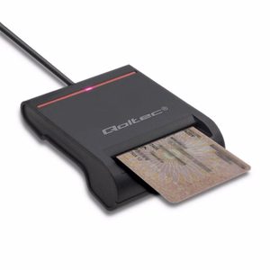 Qoltec 50642 magnetinių kortelių skaitytuvas Juoda USB